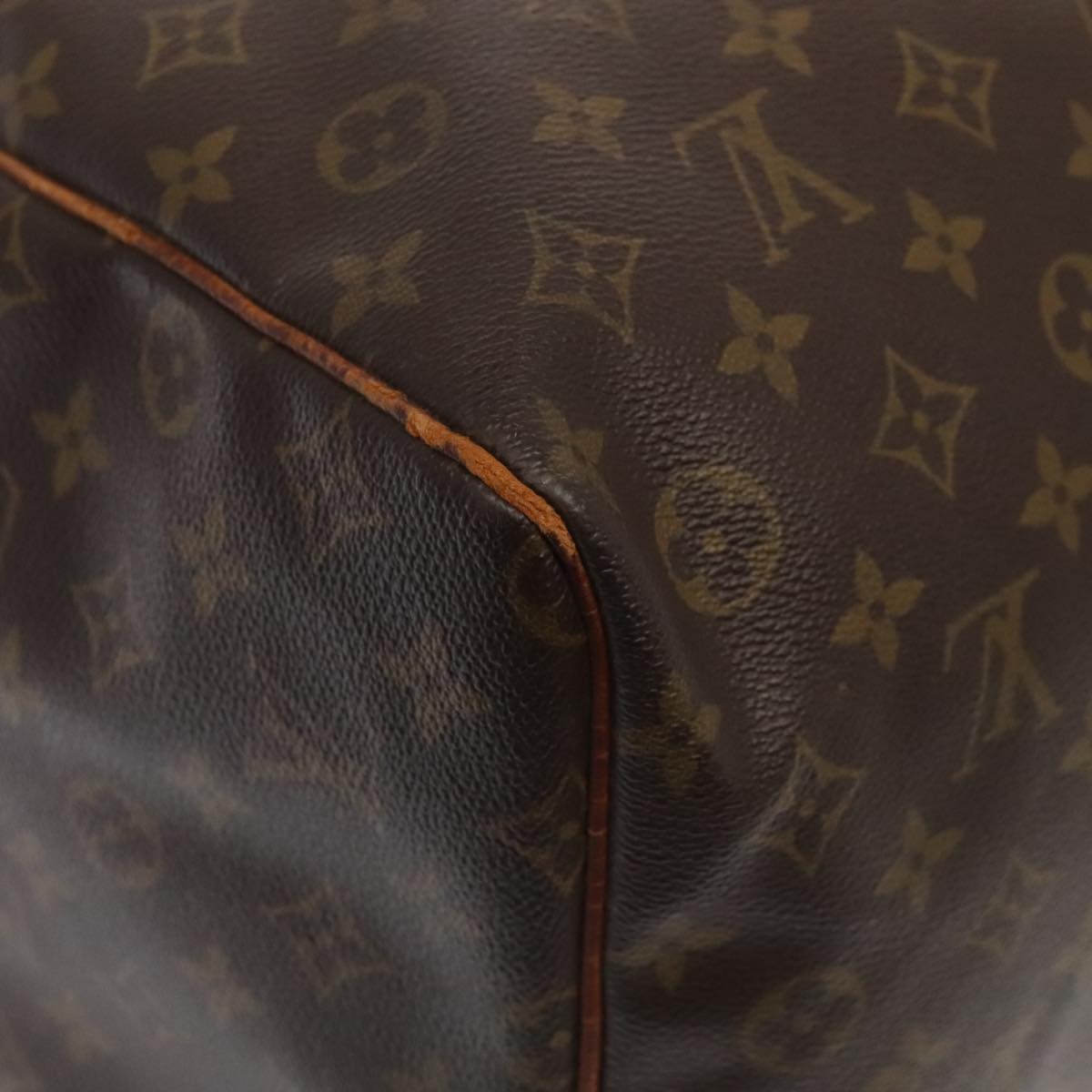 Louis Vuitton Keepall 60, Brown, Canvas, travel