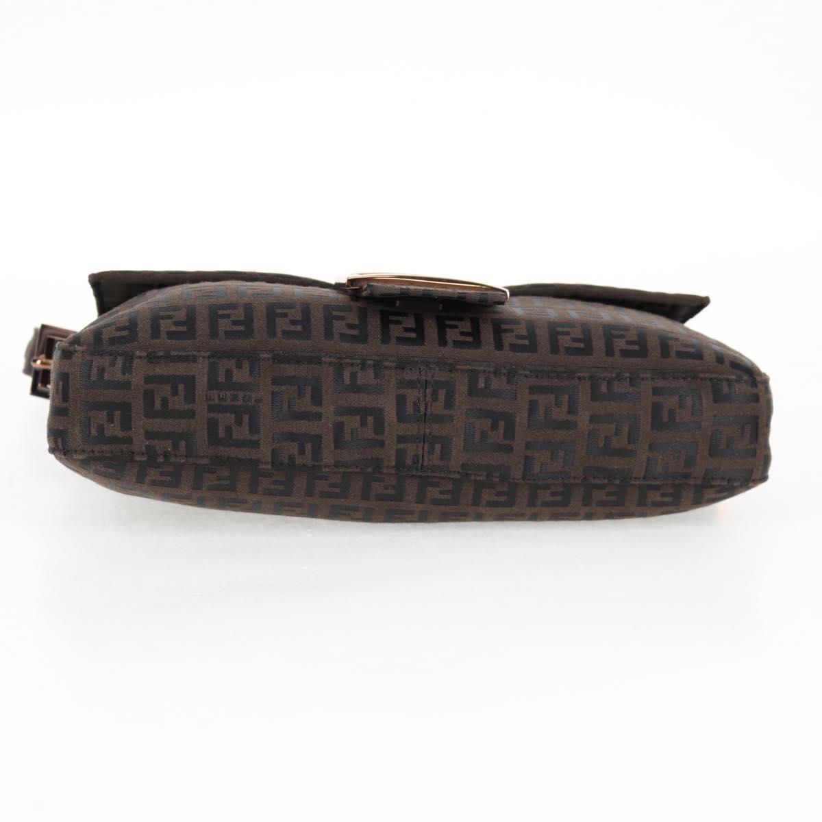 Fendi Baguette, Brown, Canvas, shoulder
