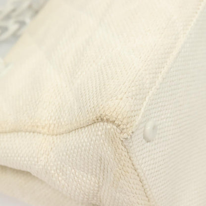 Chanel Logo CC, White, Canvas, shoulder