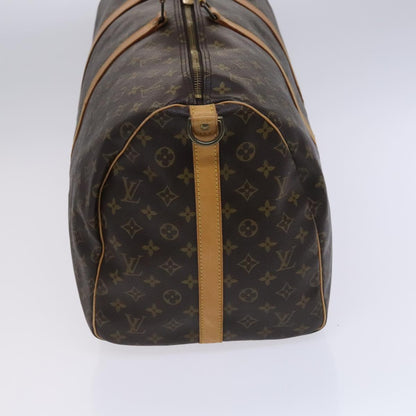 Louis Vuitton Keepall Bandouliere 55, Brown, Canvas, travel