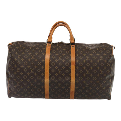 Louis Vuitton Keepall 60, Brown, Canvas, travel