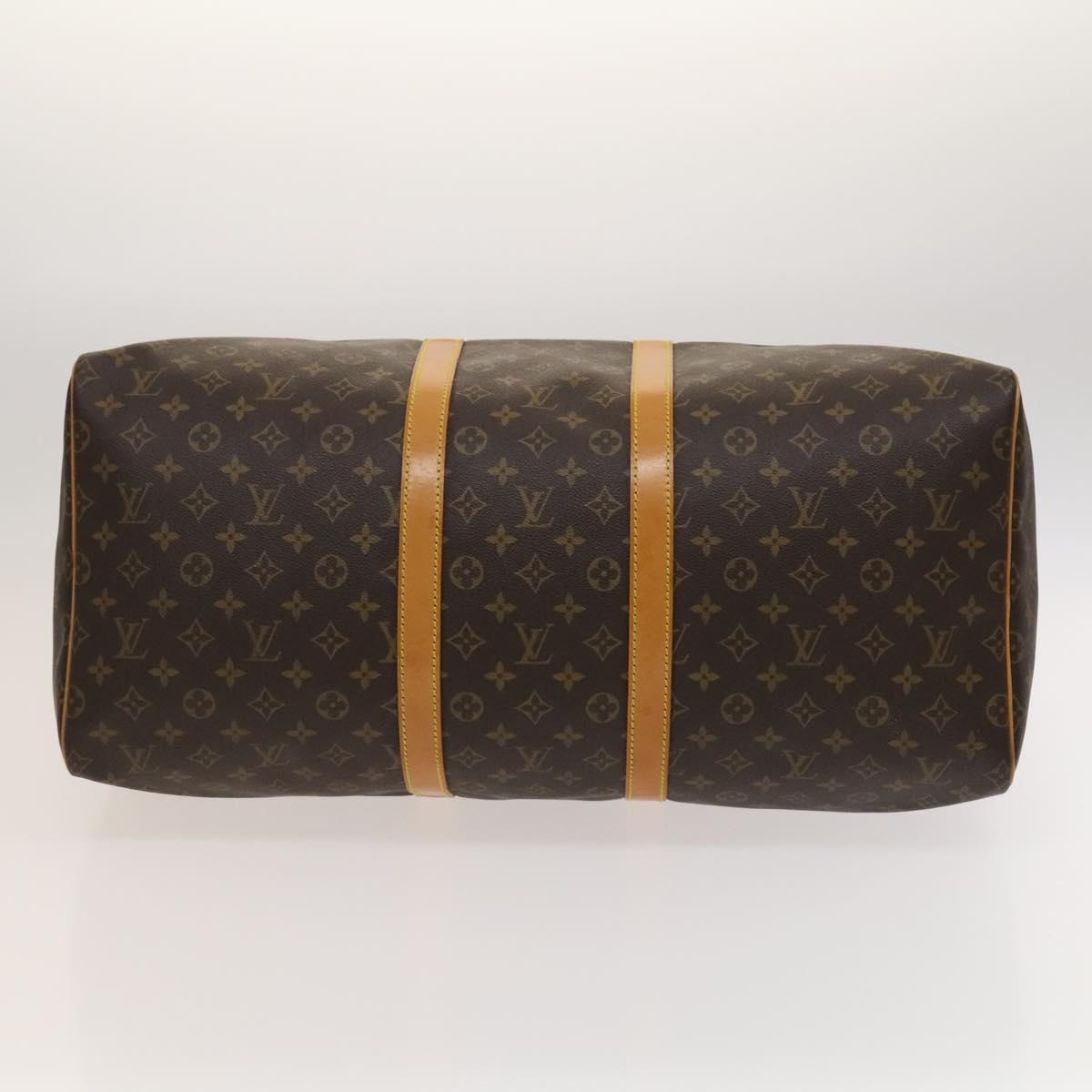 Louis Vuitton Keepall 55, Brown, Canvas, travel