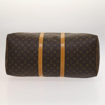 Louis Vuitton Keepall 55, Brown, Canvas, travel