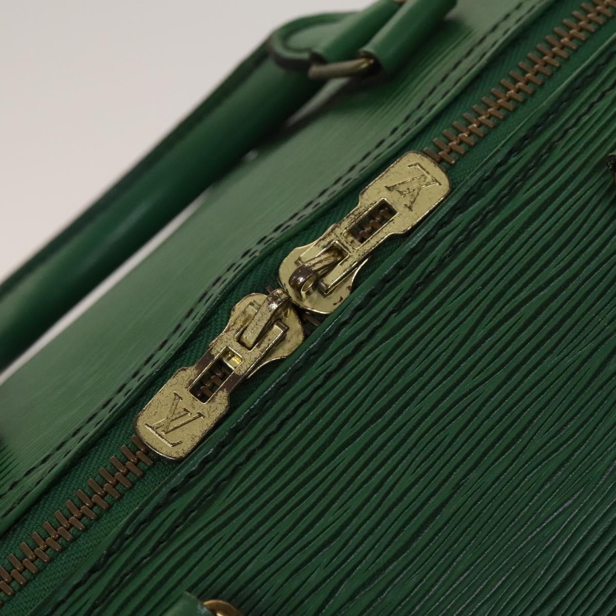 Louis Vuitton Keepall 55, Green, Leather, travel