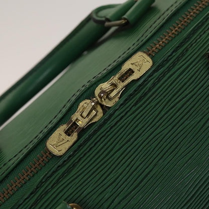 Louis Vuitton Keepall 55, Green, Leather, travel
