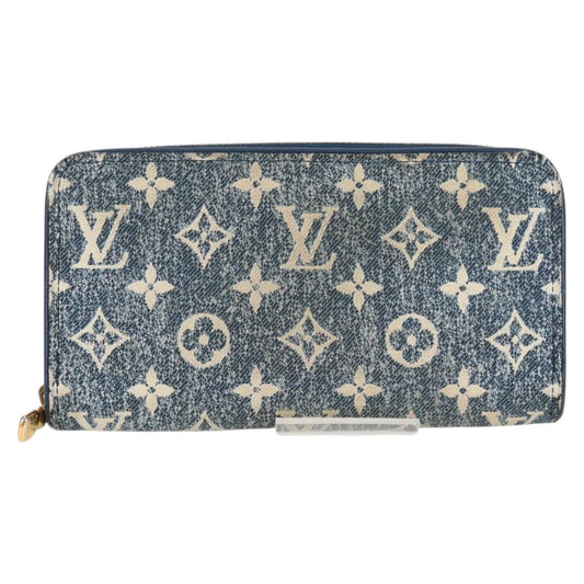 Louis Vuitton Zippy, Blue, Denim - Jeans, wallet
