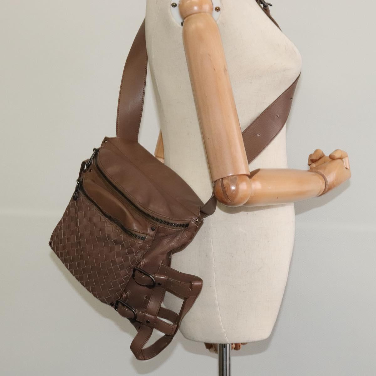 Bottega Veneta Intrecciato, Brown, Leather, shoulder