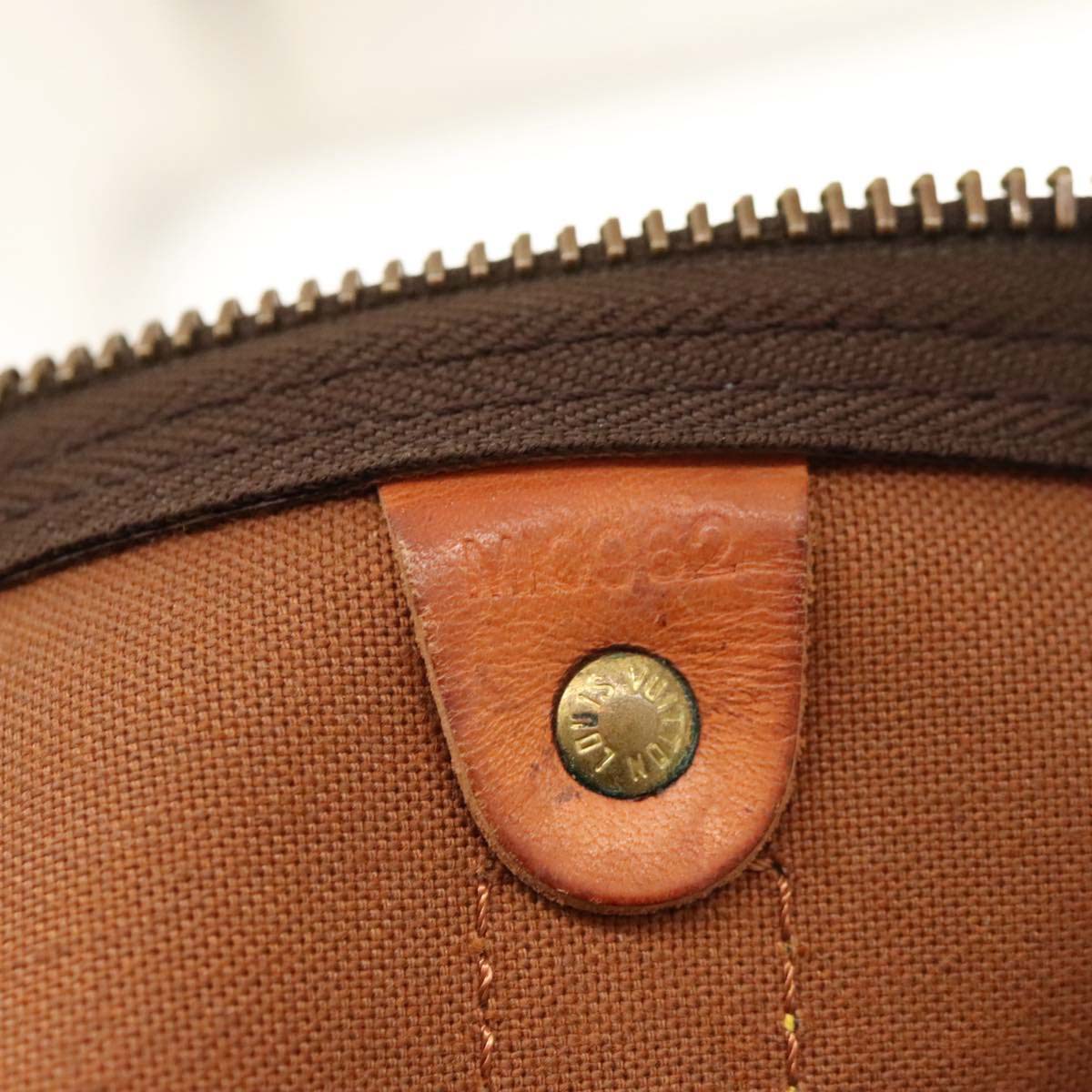 Louis Vuitton Keepall 60, Brown, Canvas, travel