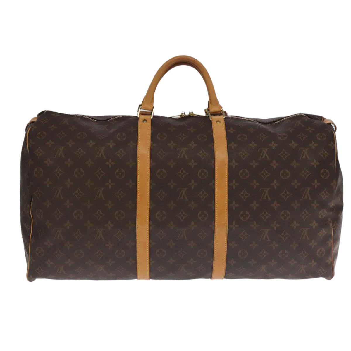 Louis Vuitton Keepall 60, Brown, Canvas, travel