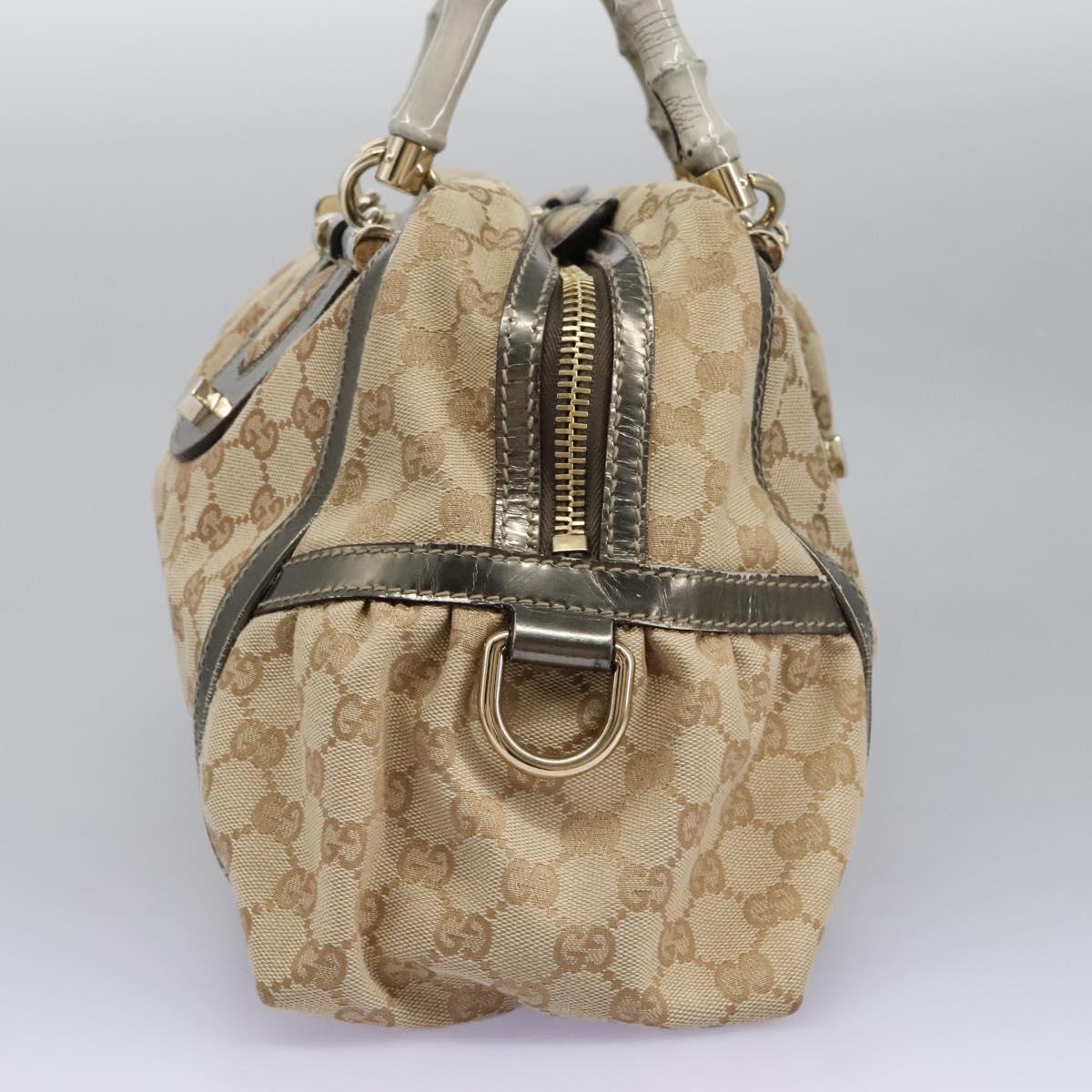 Gucci Bamboo, Beige, Canvas, handbag