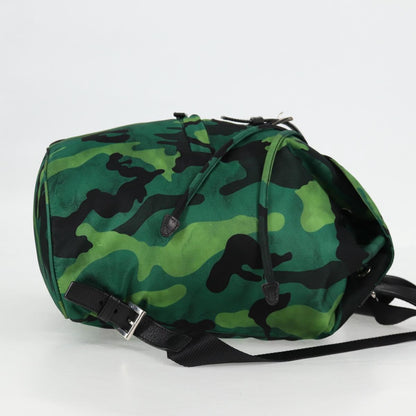 Prada, Green, NYLON, backpack