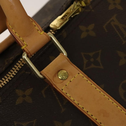 Louis Vuitton Keepall 55, Brown, Canvas, travel