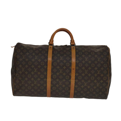 Louis Vuitton Keepall 60, Brown, Canvas, travel