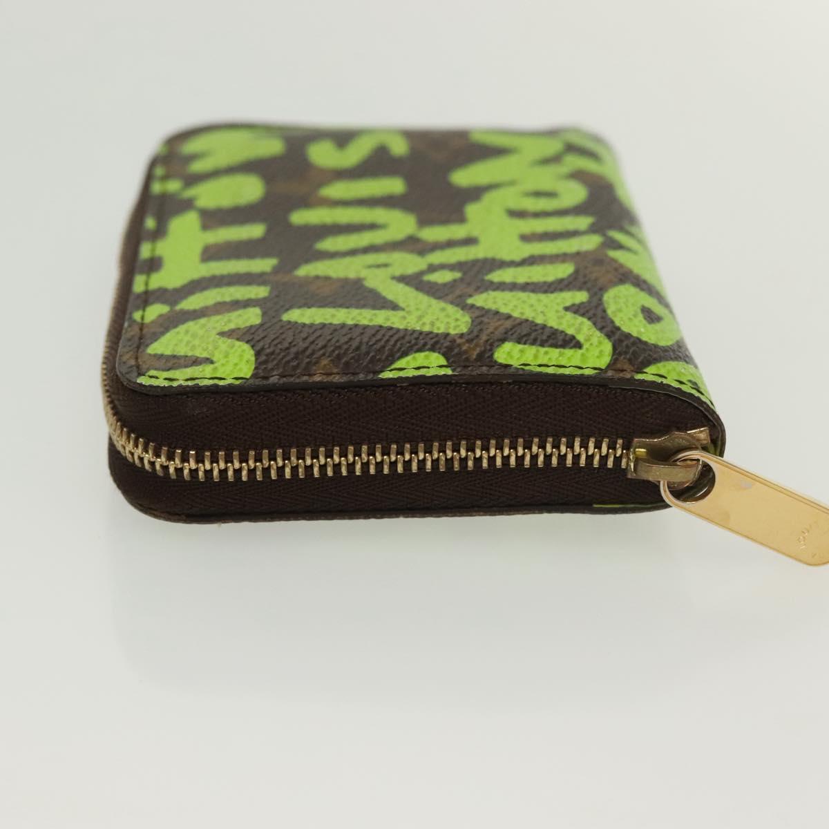Louis Vuitton Zippy coin purse, Green, Canvas, wallet