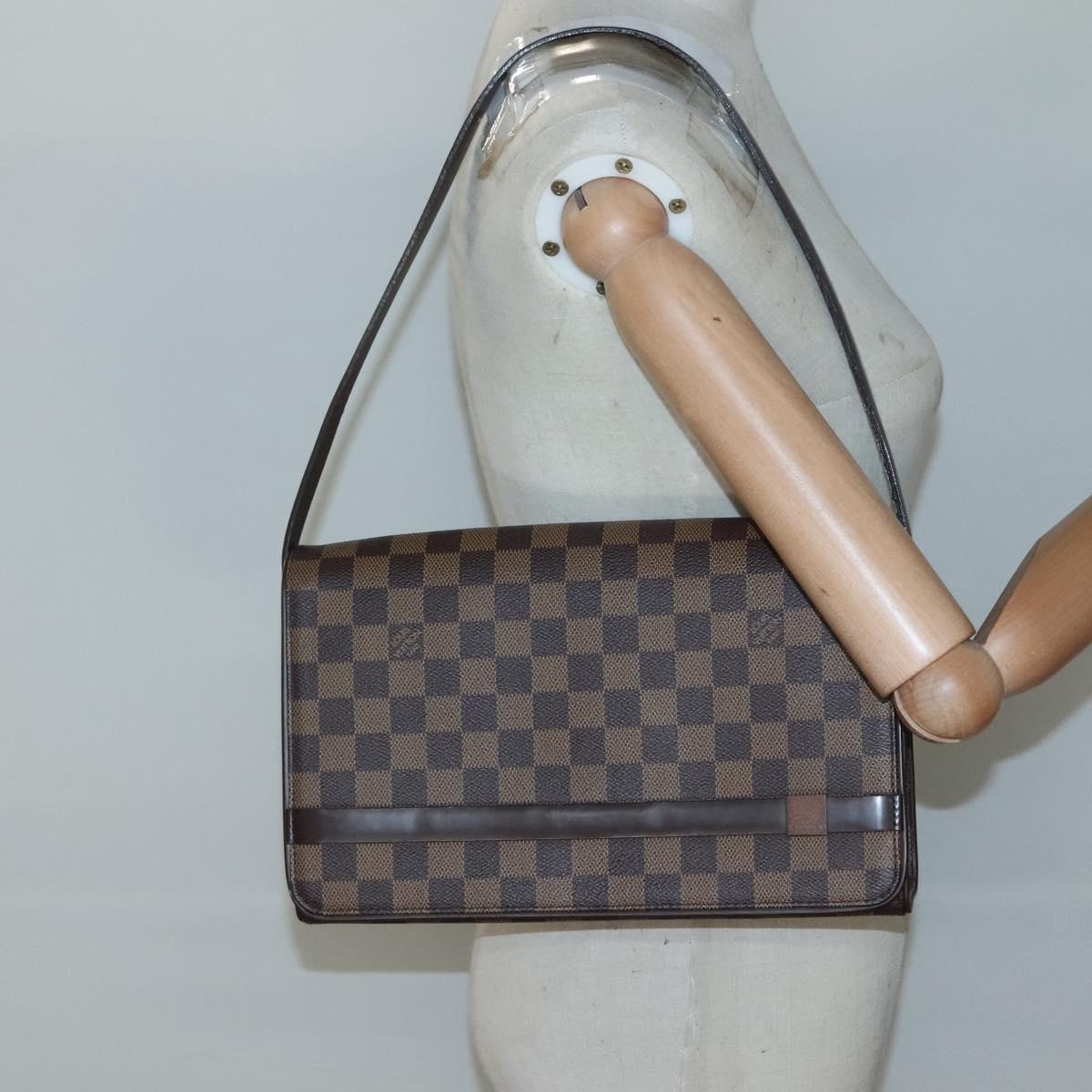 Louis Vuitton Tribeca, Brown, Canvas, shoulder
