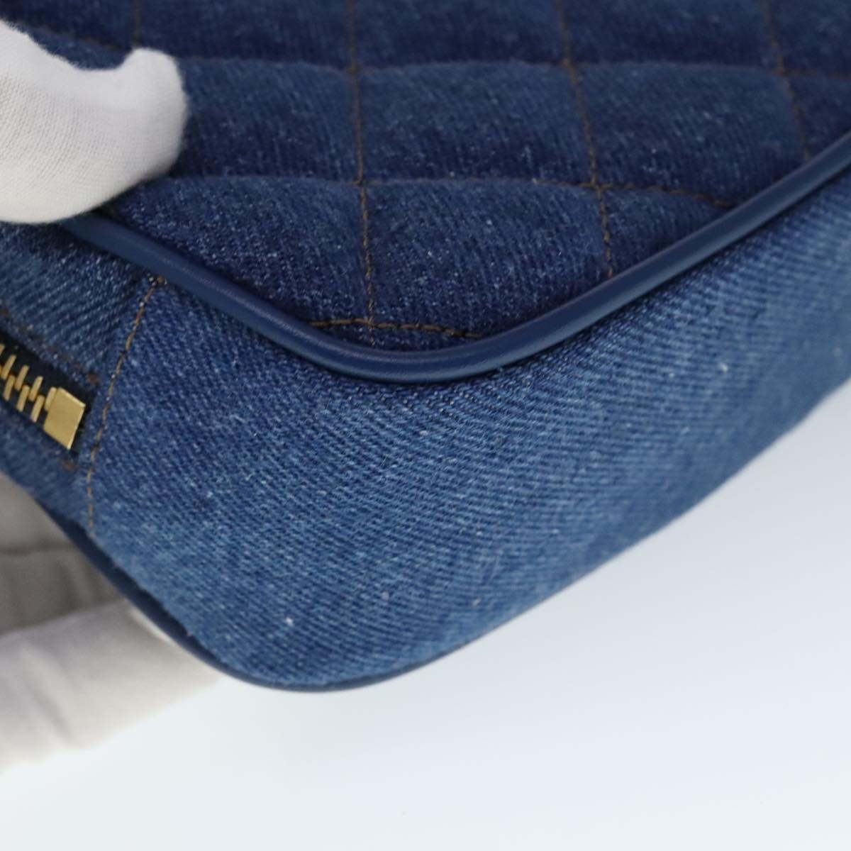 Versace, Blue, Denim - Jeans, shoulder