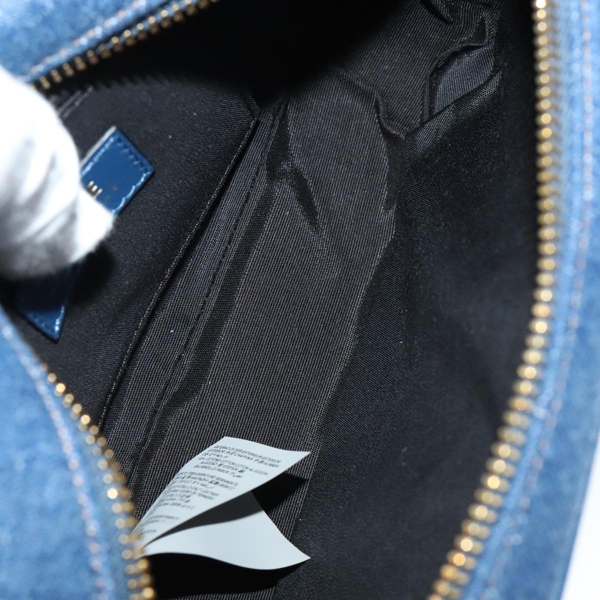 Versace, Blue, Denim - Jeans, shoulder