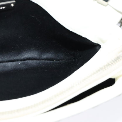 Miu Miu Crystal, White, Leather, shoulder