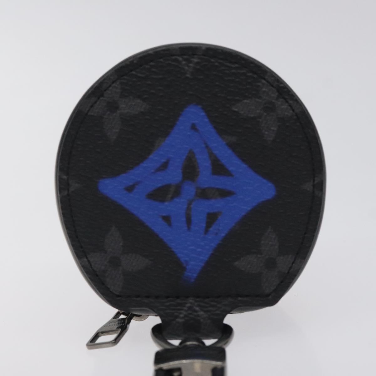 Louis Vuitton Etui à écouteur, Black, Canvas, wallet