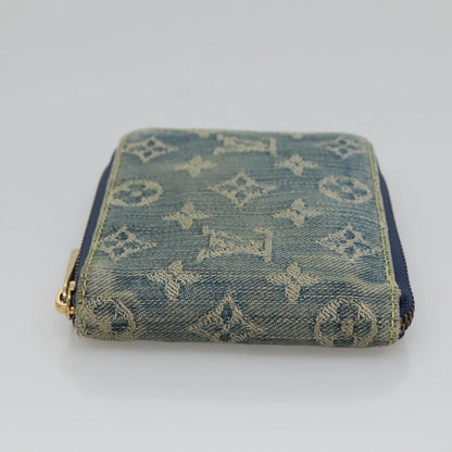 Louis Vuitton Zippy wallet, Blue, Denim - Jeans, wallet