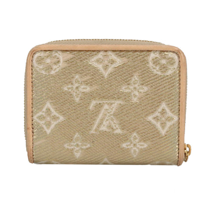 Louis Vuitton Zippy coin purse, Gold, Canvas, wallet