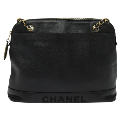 Chanel Cc, Black, Leather, shoulder