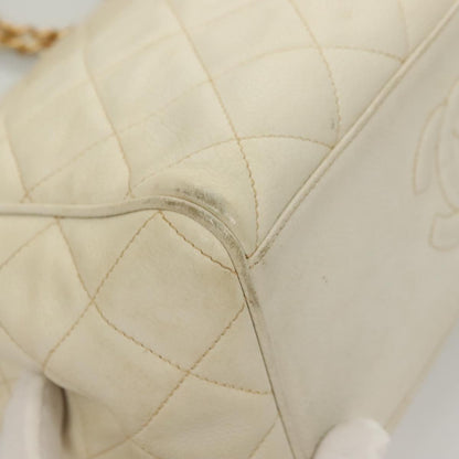 Chanel, White, Leather, shoulder