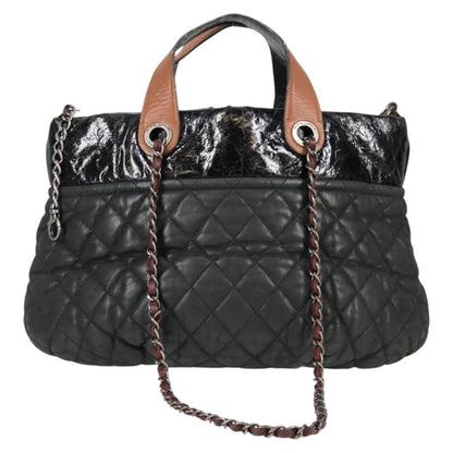 Chanel Cabas, Khaki, Leather, handbag