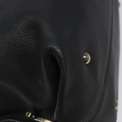 Salvatore Ferragamo Gancini, Black, Leather, handbag