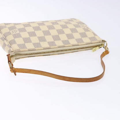 Louis Vuitton Pochette Accessoire, White, Canvas, clutch