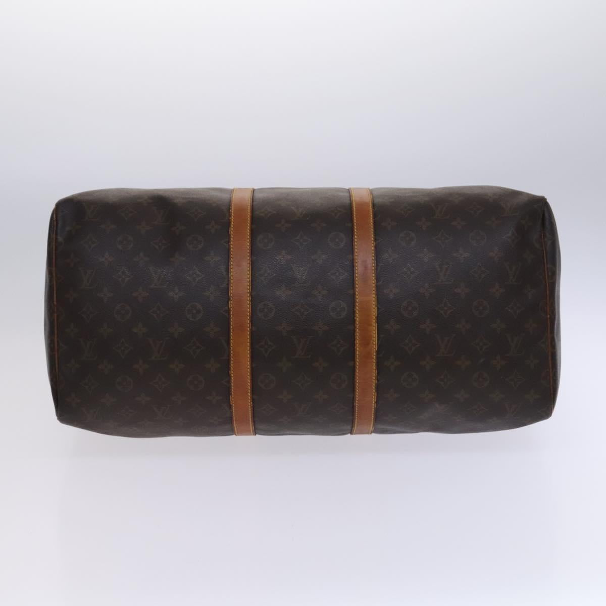 Louis Vuitton Keepall 55, Brown, Canvas, travel