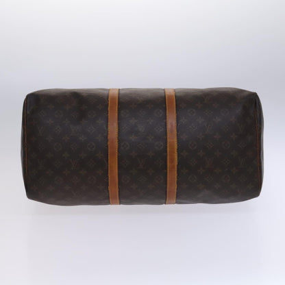 Louis Vuitton Keepall 55, Brown, Canvas, travel