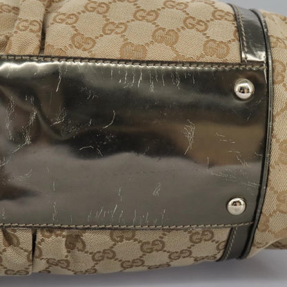 Gucci Bamboo, Beige, Canvas, handbag