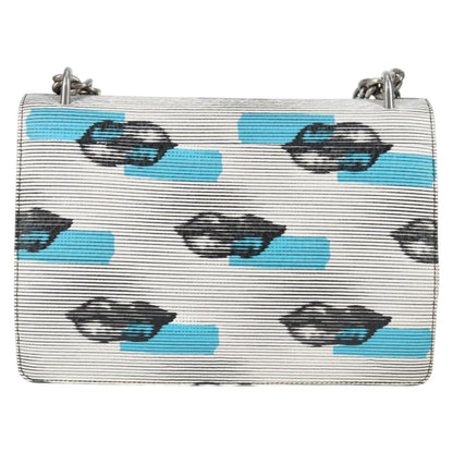 Prada Vitello, Silver, Leather, shoulder