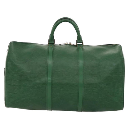 Louis Vuitton Keepall 50, Green, Leather, travel
