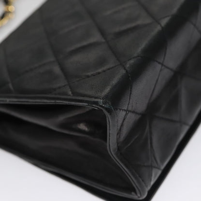 Chanel Full Flap, Black, Leather, shoulder