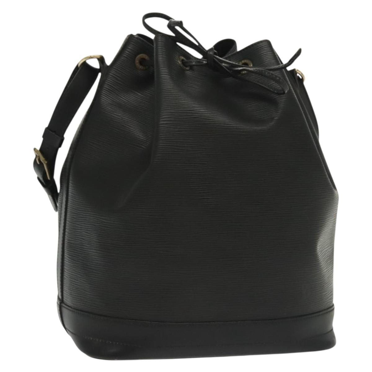 Louis Vuitton Noé, Black, Leather, shoulder
