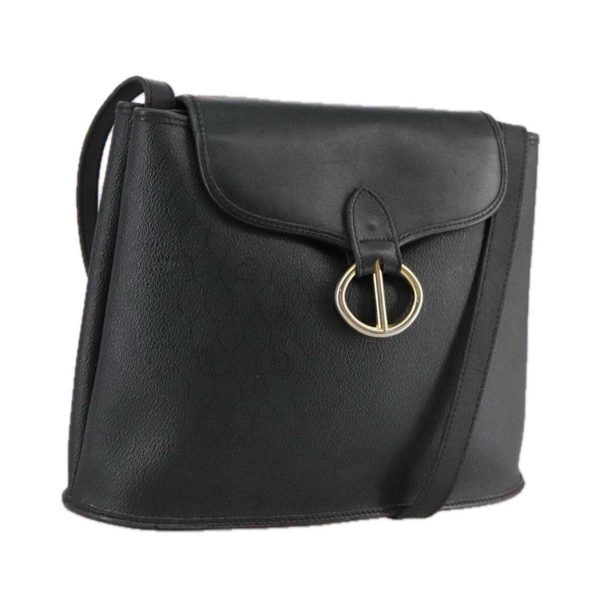 Dior Honeycomb, Black, Leather, shoulder