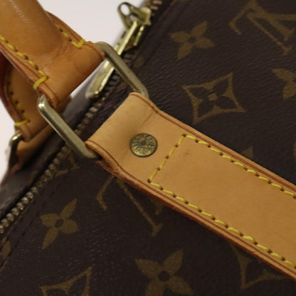 Louis Vuitton Keepall 55, Brown, Canvas, travel