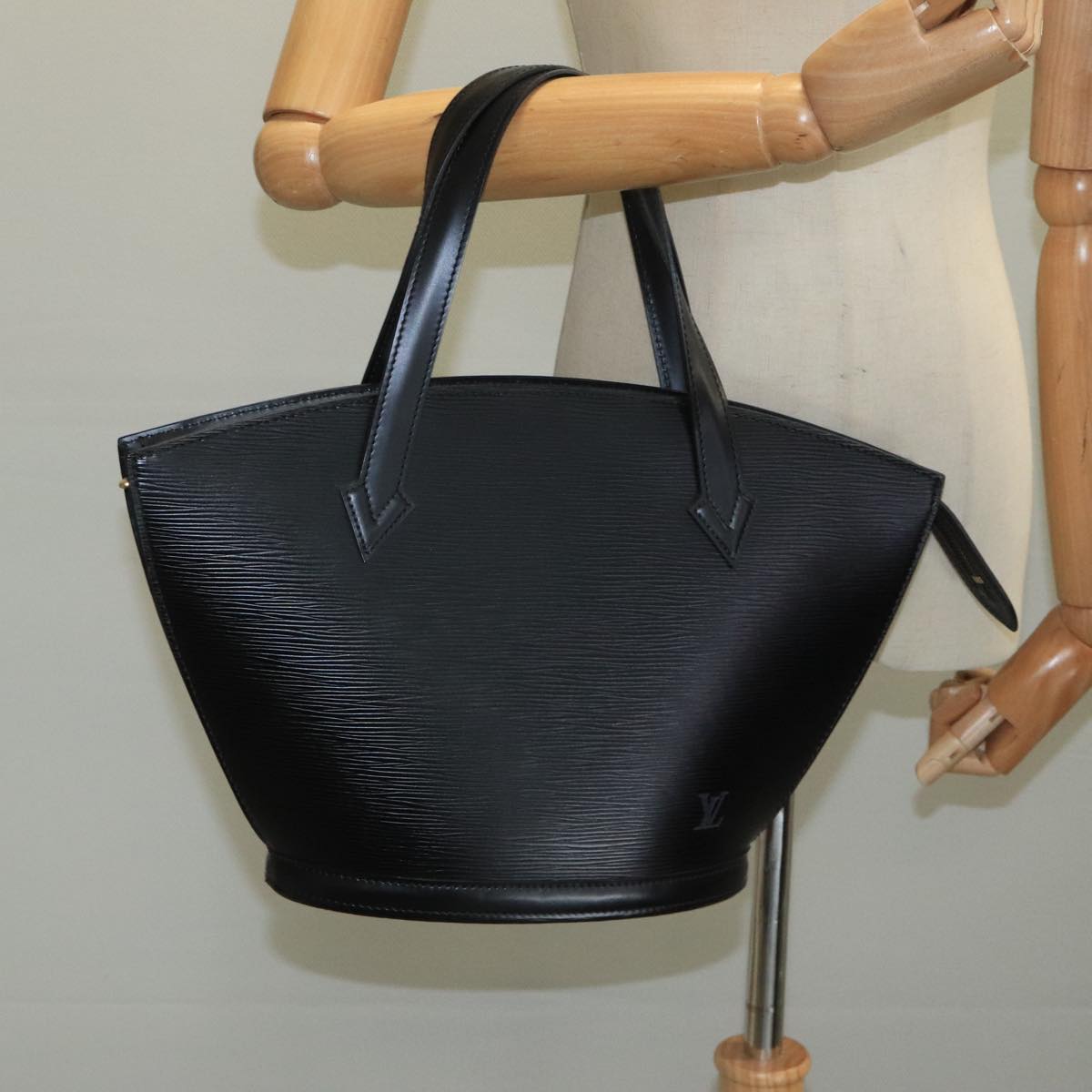 Louis Vuitton Saint Jacques, Black, Leather, handbag