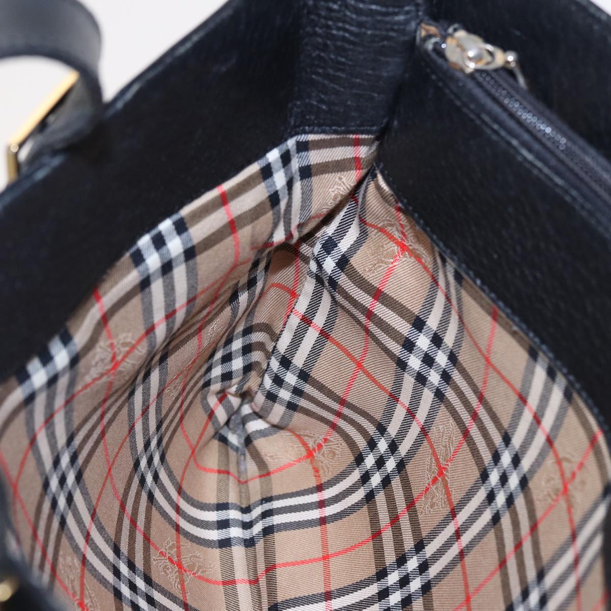 Burberry, Black, Leather, handbag