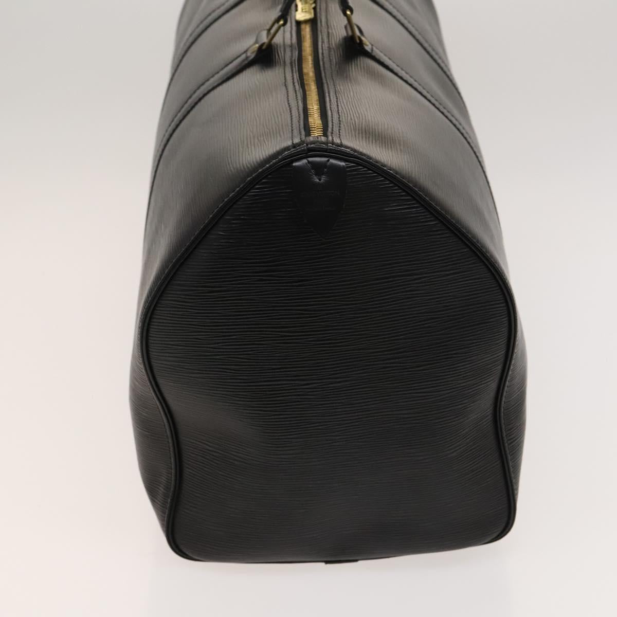 Louis Vuitton Keepall 50, Black, Leather, travel