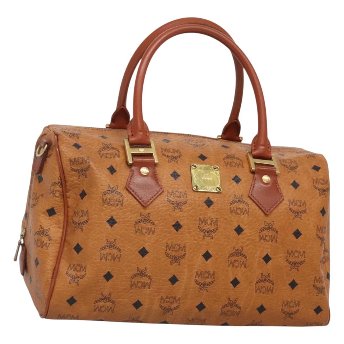 MCM Visetos, Brown, Canvas, travel
