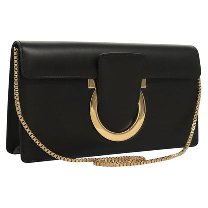 Salvatore Ferragamo Thalia, Black, Leather, shoulder