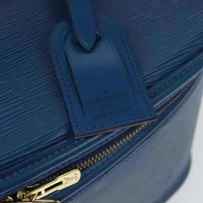 Louis Vuitton Nice, Blue, Leather, handbag
