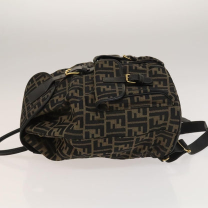Fendi Zucca, Brown, Canvas, backpack