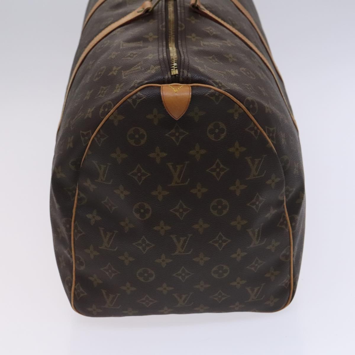 Louis Vuitton Keepall 55, Brown, Canvas, travel