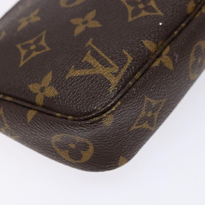 Louis Vuitton Pochette Accessoire, Brown, Canvas, clutch