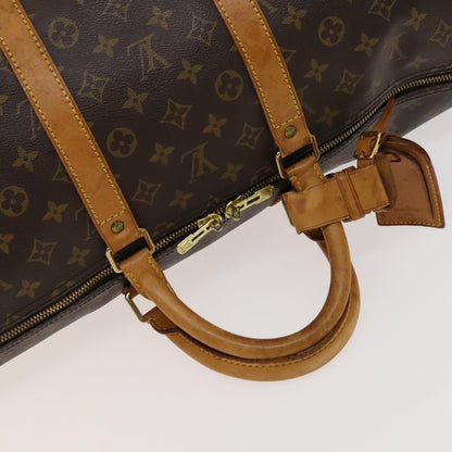 Louis Vuitton Keepall 55, Brown, Canvas, travel