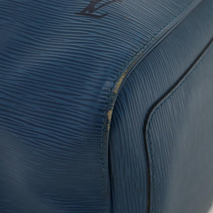 Louis Vuitton Keepall 55, Navy, Leather, travel